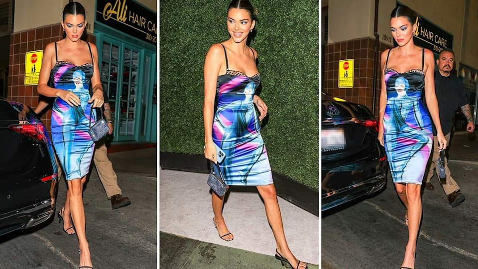 gaun cutout kendall jenner
