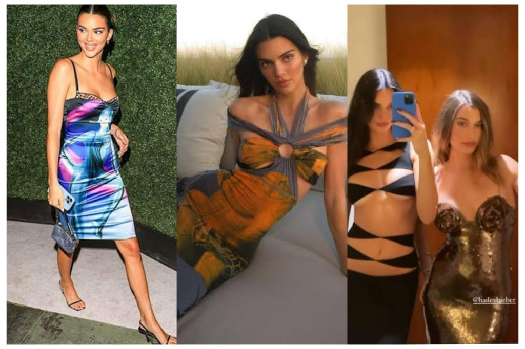 gaun cutout kendall jenner