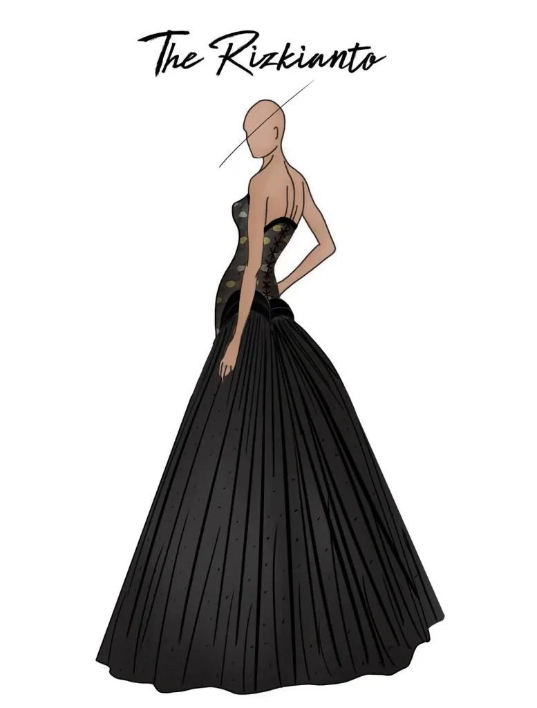 gaun grammy karya designer lokal