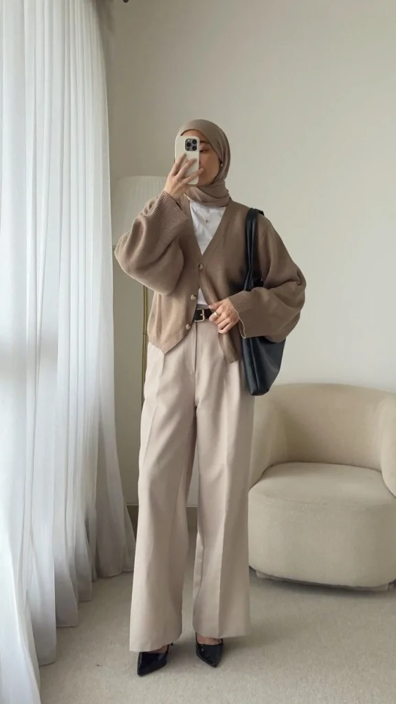 baju taupe hijab warna apa