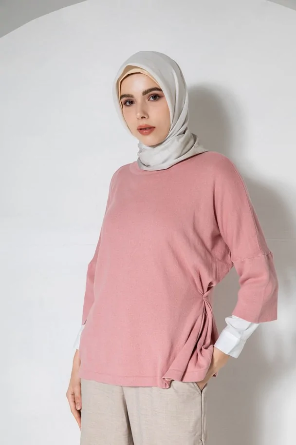 dusty pink cocok dengan jilbab warna apa