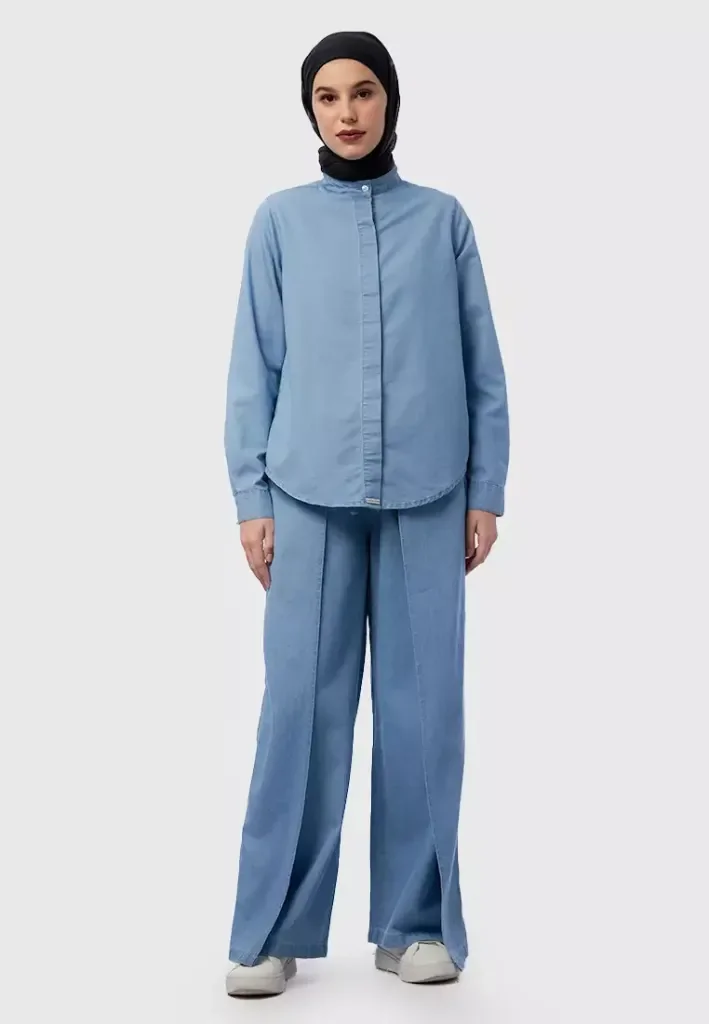 warna hijab yang cocok dengan baju denim