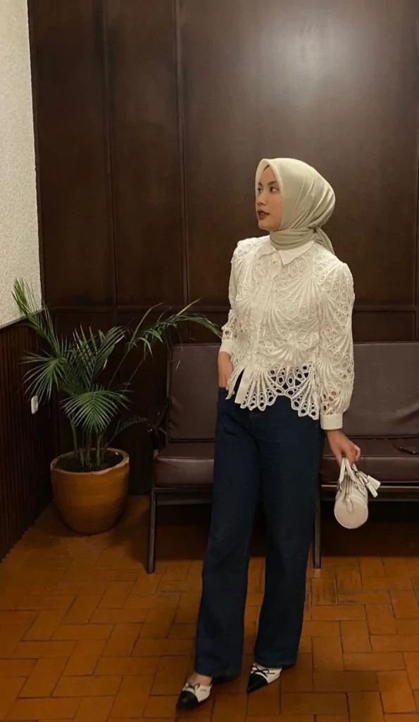 baju cream cocok dengan hijab warna apa