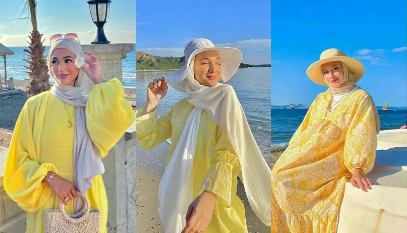 ootd pantai hijab