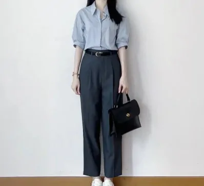 outfit kerja hybrid wanita