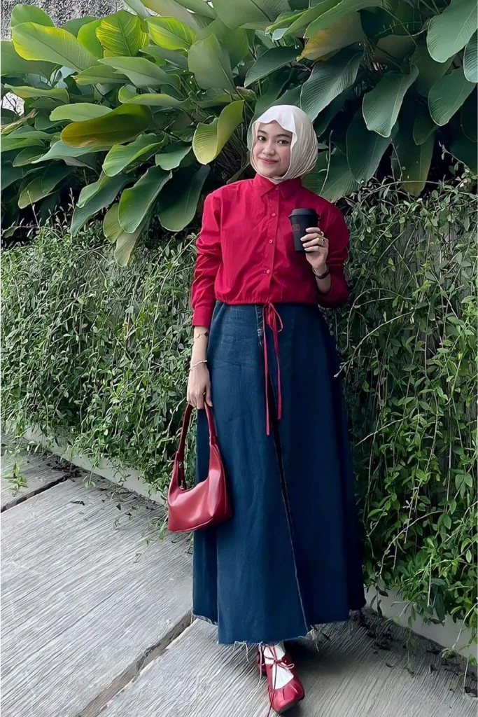 hijab untuk baju maroon