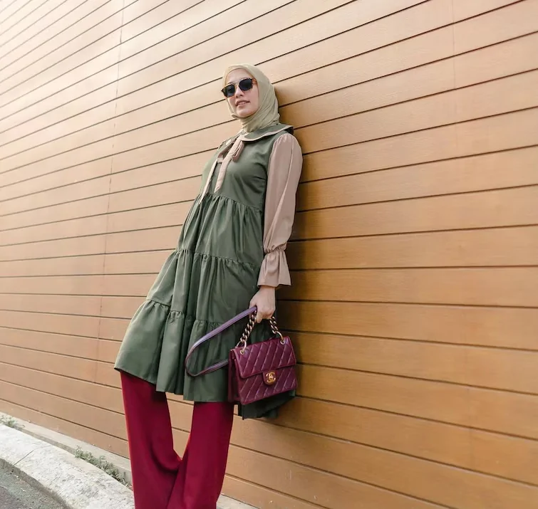 baju army cocok dengan jilbab warna apa