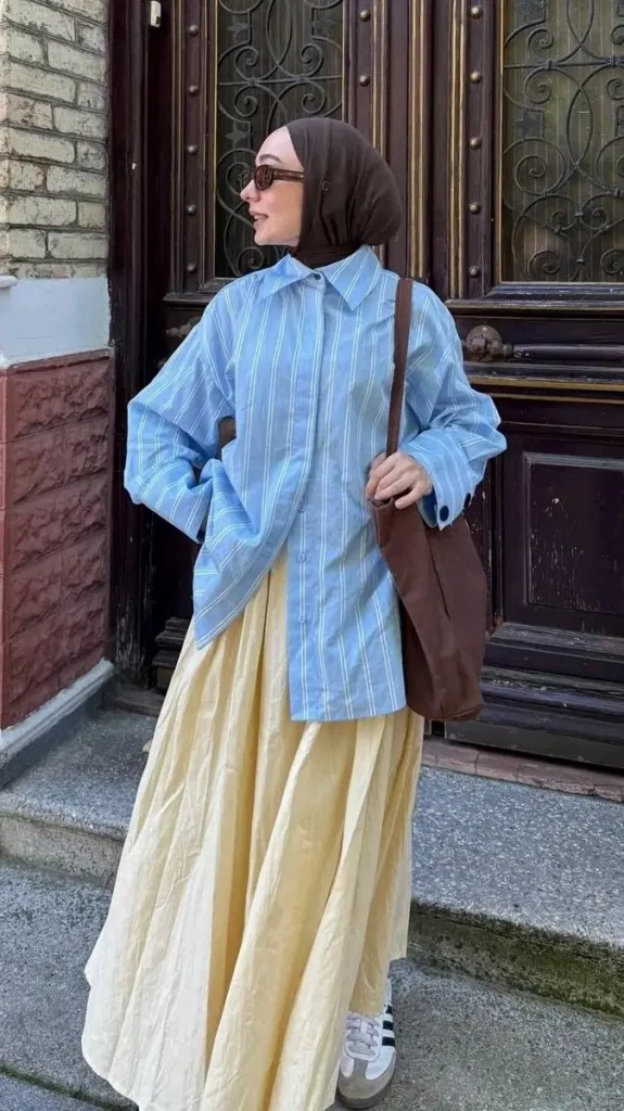 Baju Butter Yellow Cocok dengan Jilbab Warna Apa